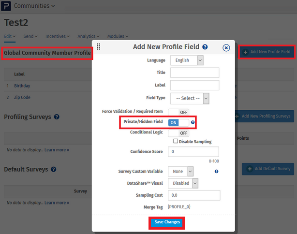 Panel Member Profile - Hidden Profile Fields | QuestionPro Help Document