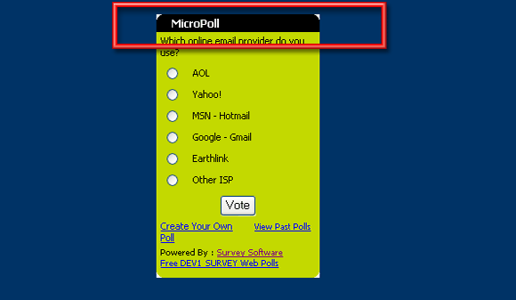 MicroPoll para fondo oscuro QuestionPro Software Encuesta en línea