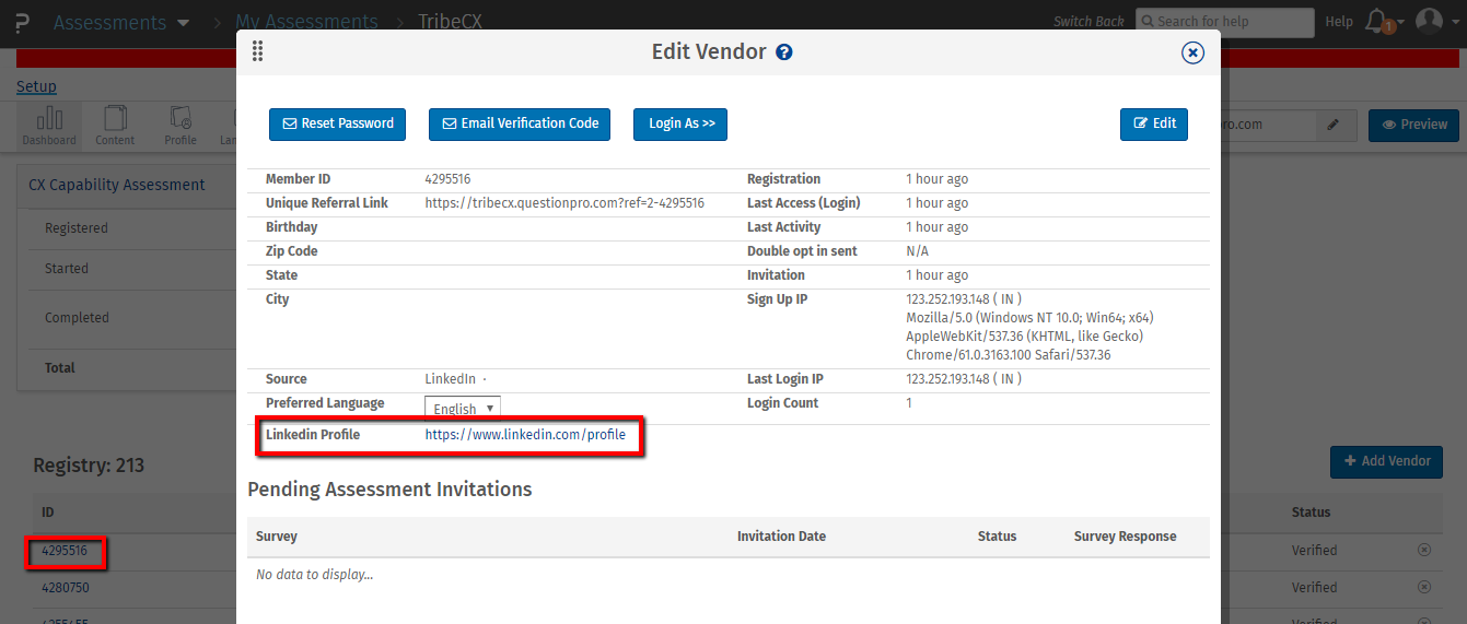 Assessments LinkedIn Social Login QuestionPro Help Document