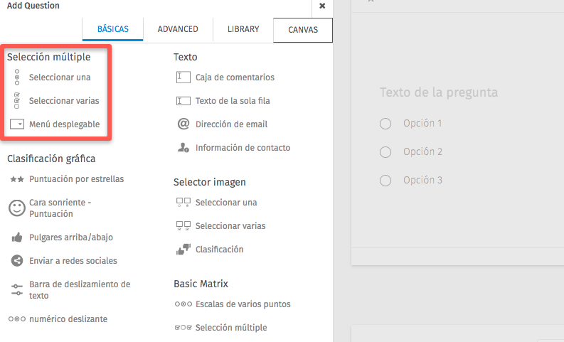 Tipos de Preguntas de Opción Múltiple (cerradas