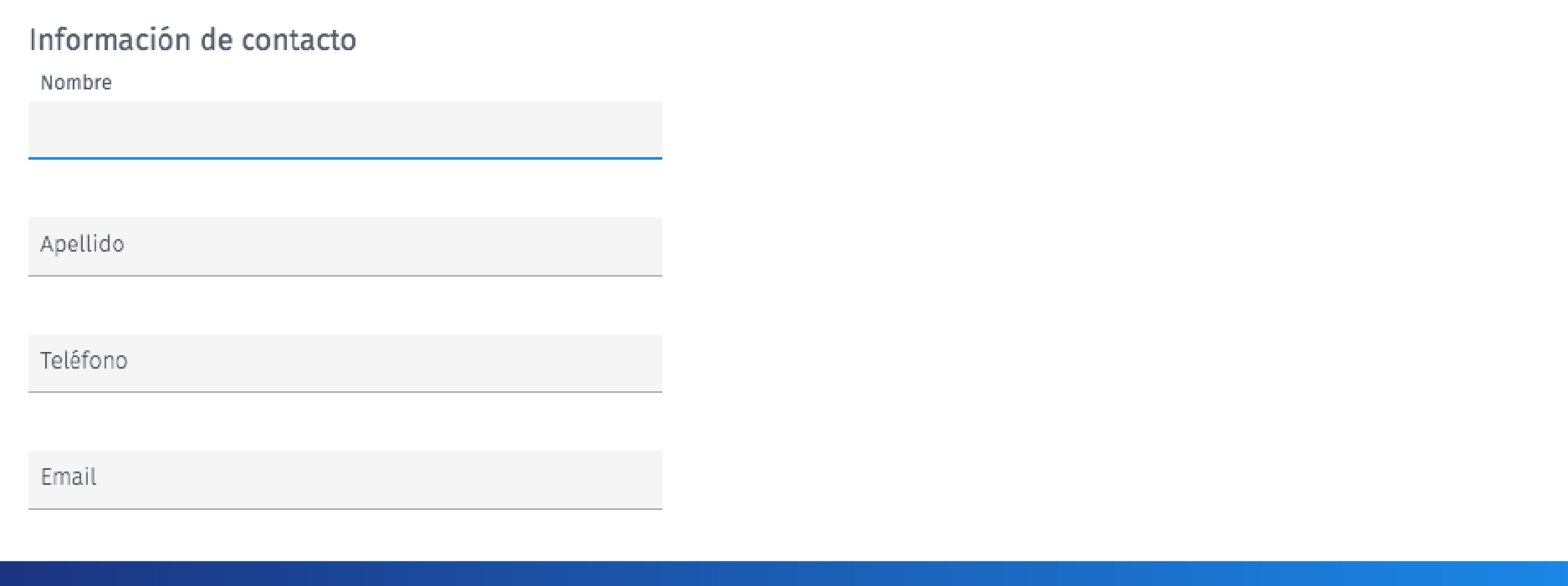 ejemplo de pregunta de información de contacto