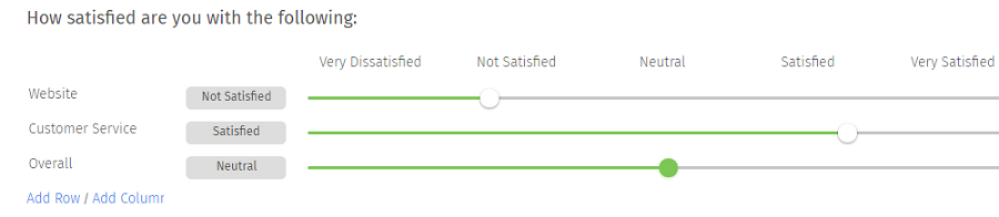 Text Slider Multiple Choice Question