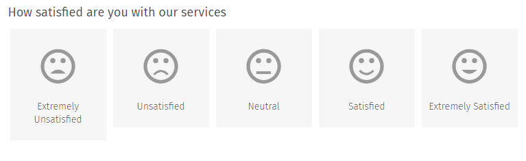 Smiley Rating Multiple Choice Question