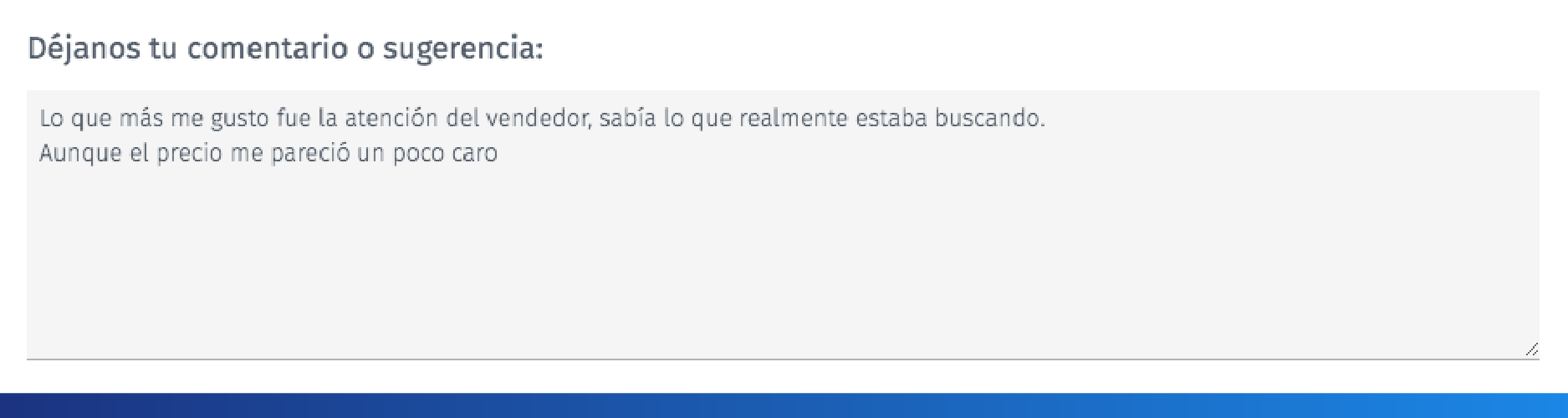 caja de comentarios