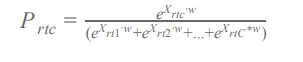 Analyse conjointe Probabilité de choix modélisée