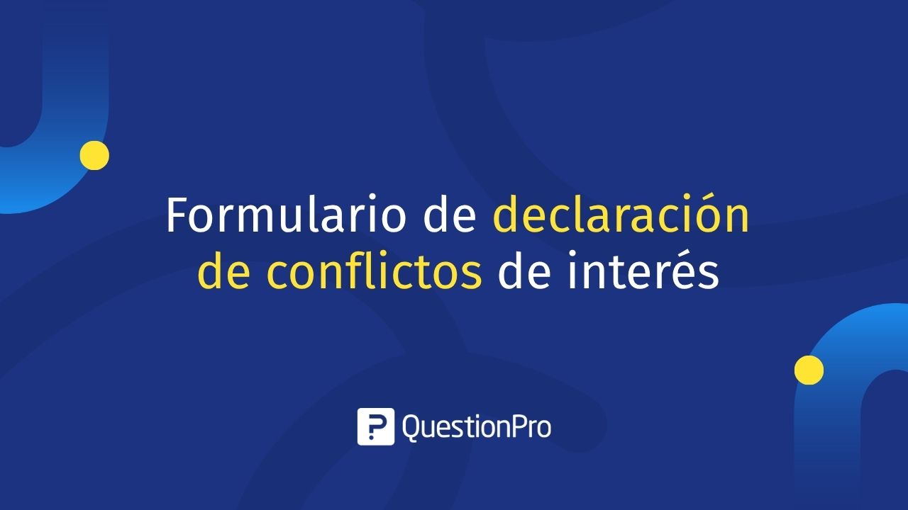 Formulario de declaración de conflictos de interés