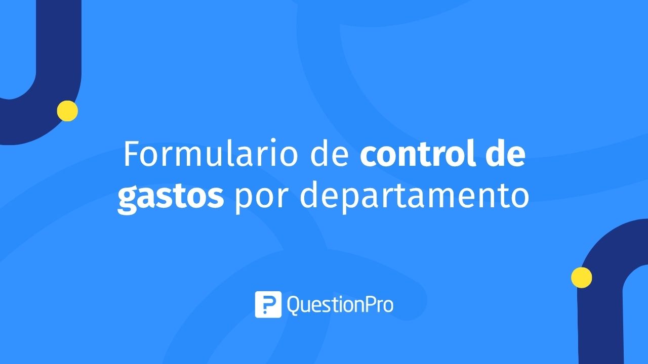 Formulario de control de gastos por departamento