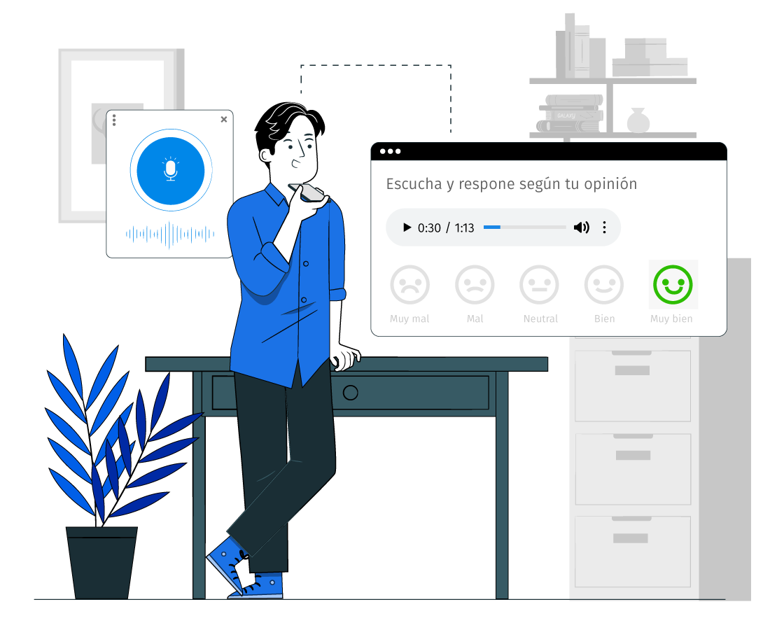 Audio en encuestas