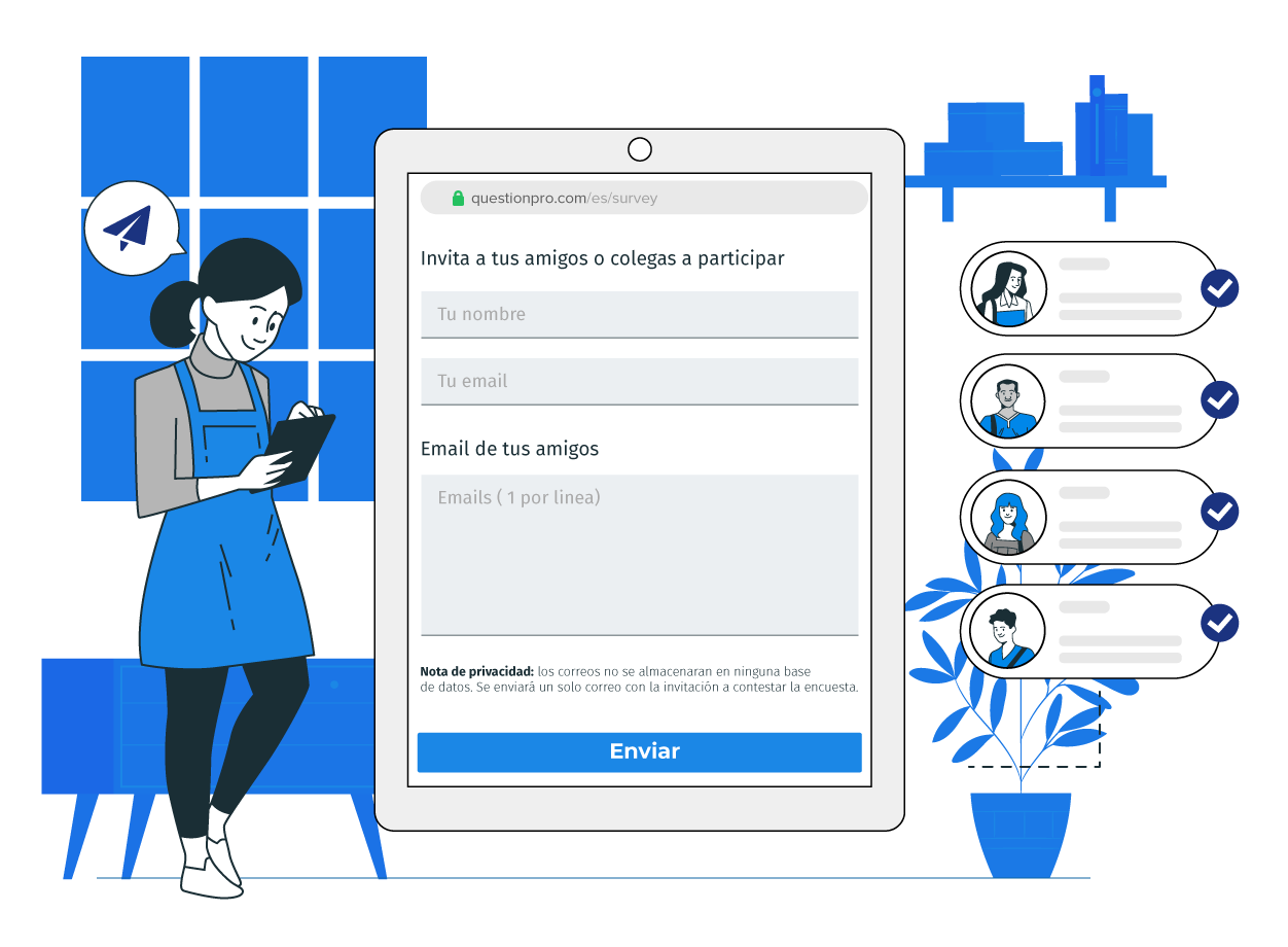 Reenvio de encuestas a amigos