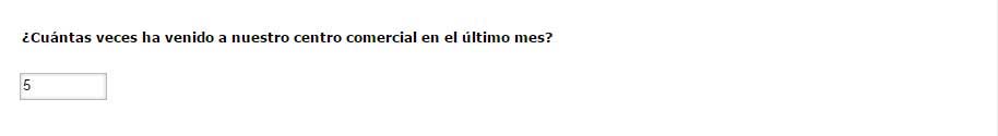 Preguntas abiertas de entrada numérica