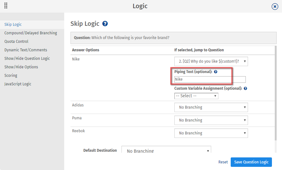 Text Piping How to use piped text in your surveys QuestionPro