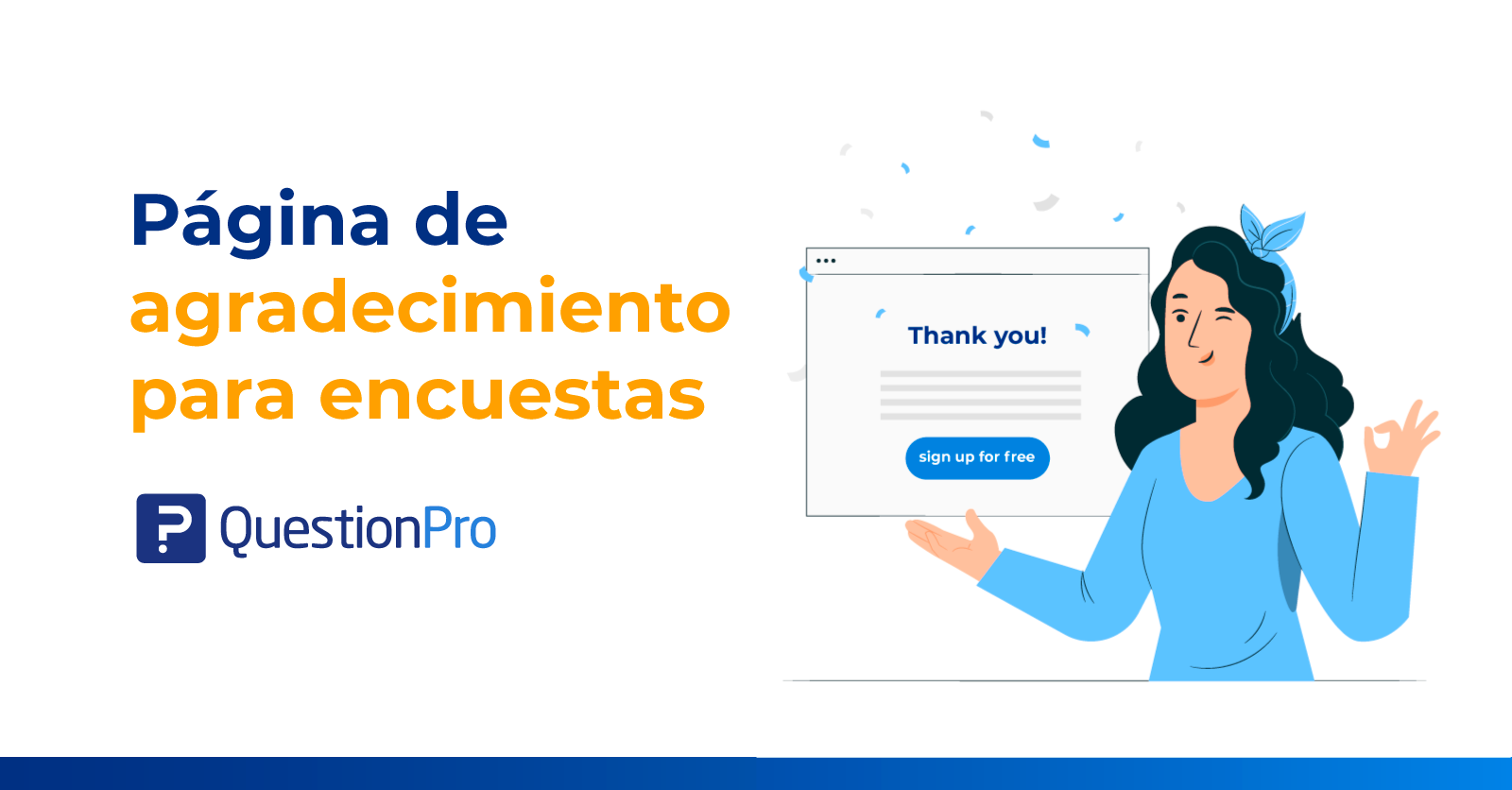 Página de agradecimiento para encuestas
