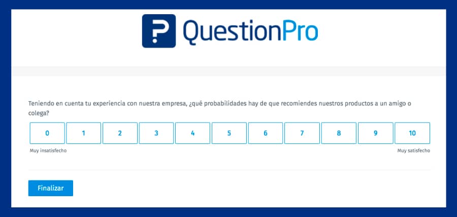 encuesta y pregunta net promoter score