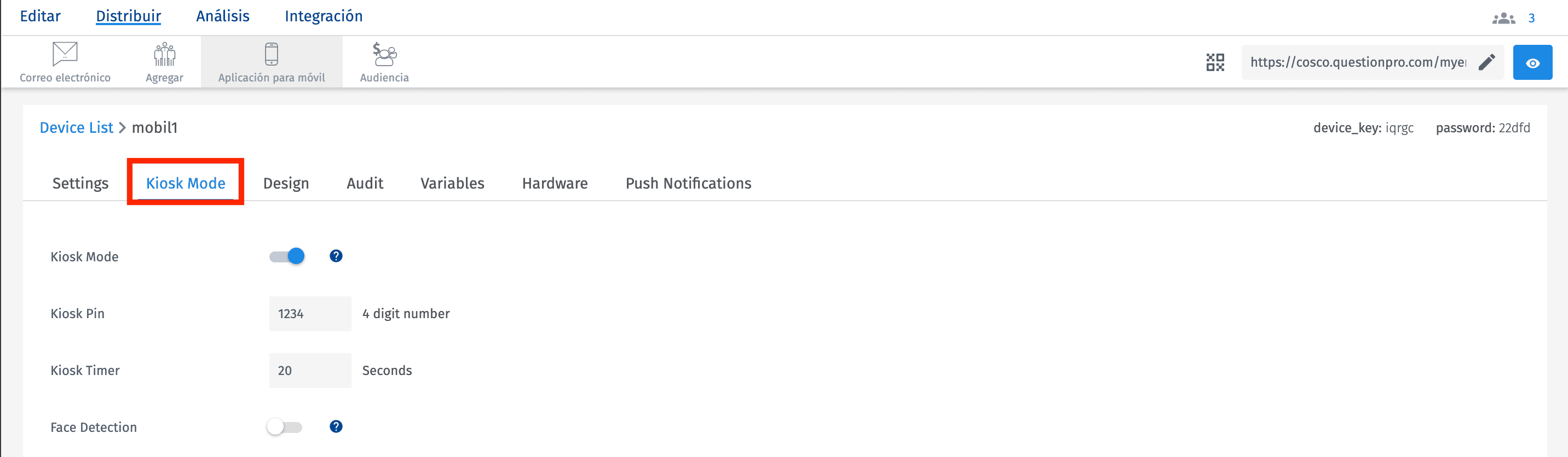 modo kiosco de encuestas 2