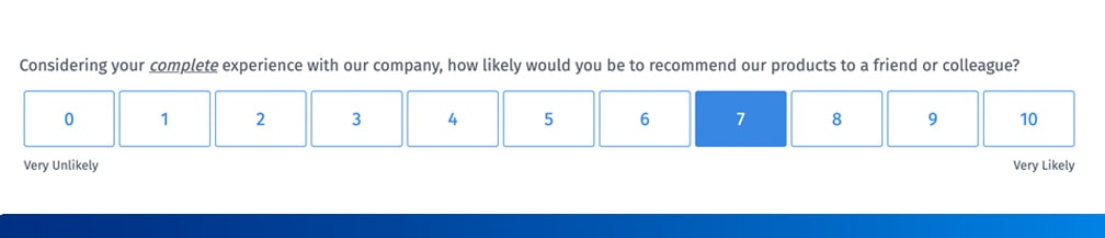 Net Promoter Score Question - Example