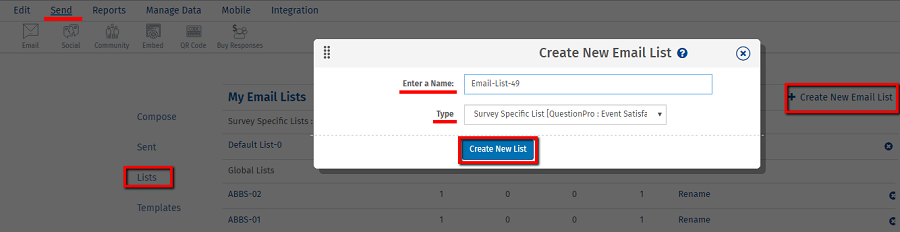 online address book questionpro