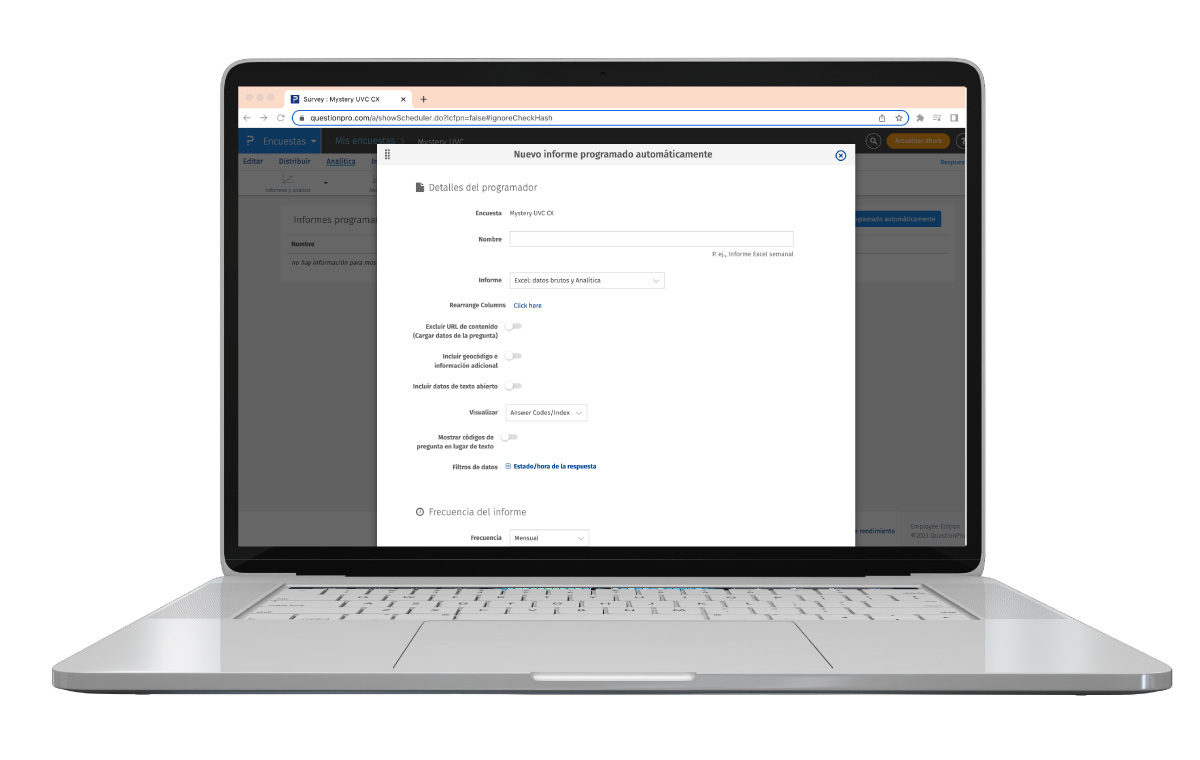 Programação de Relatórios